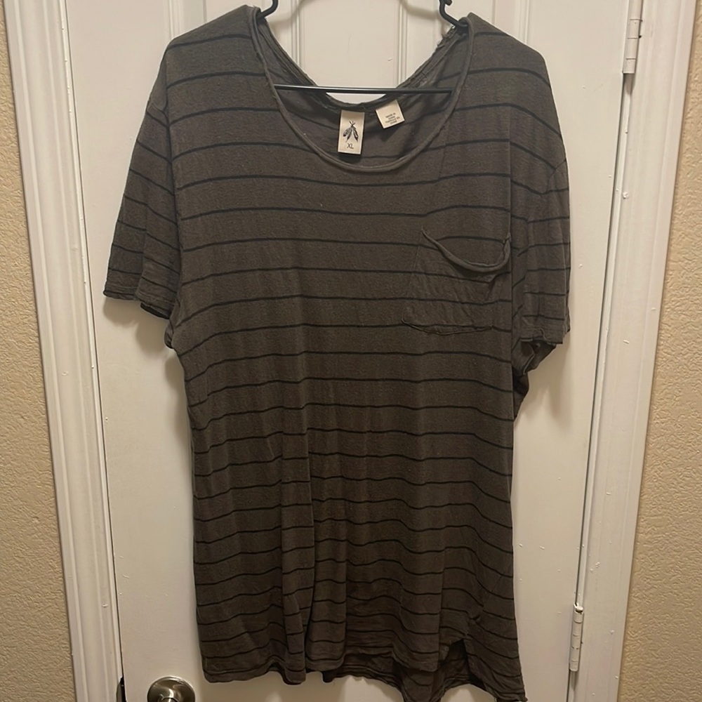 Distressed urban outfitters striped tshirt